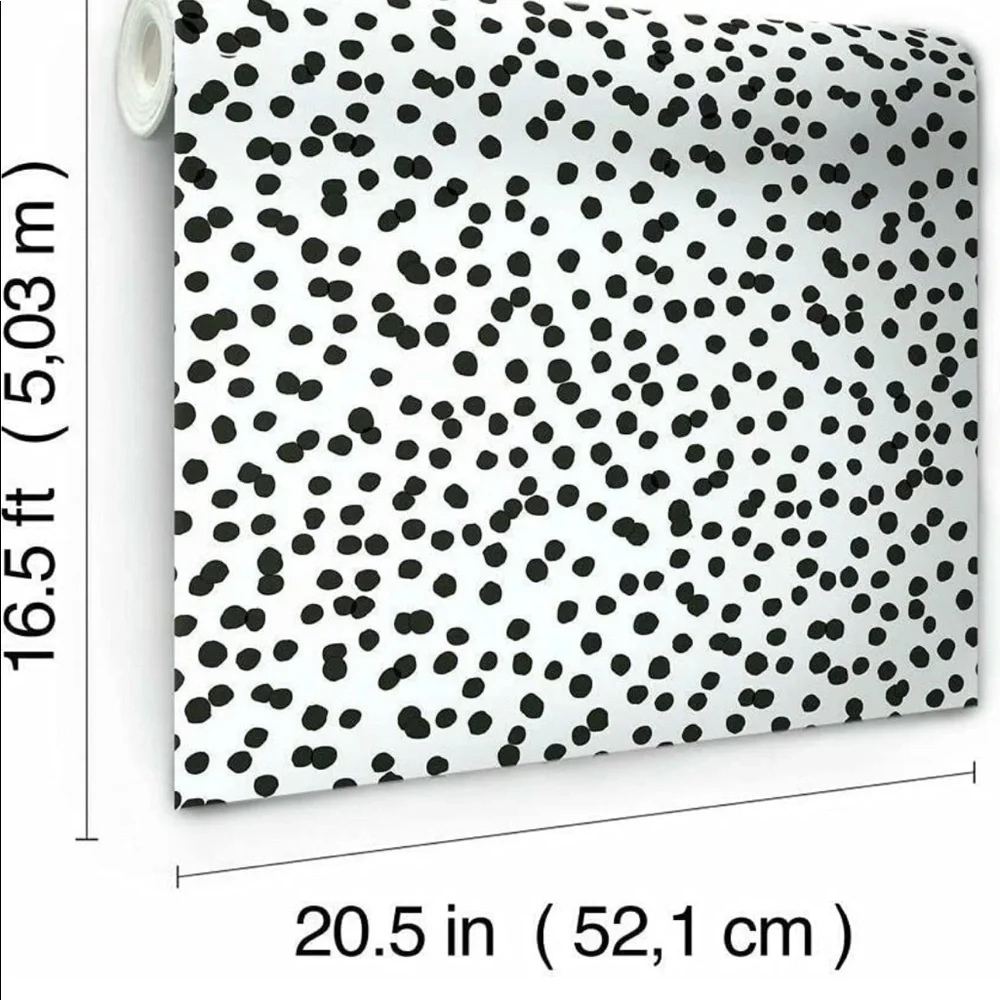 RoomMates 1 roll white and black confetti Peel and Stick Wallpaper